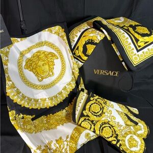 Versace Gold and Black Medusa Kitchen Cook Set Collection w/Gift Box